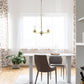 All The Rages Lalia Home 15" Gold 3-Light Classic Contemporary Clear Glass & Metal Pendant Light