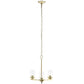All The Rages Lalia Home 15" Gold 3-Light Classic Contemporary Clear Glass & Metal Pendant Light