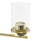 All The Rages Lalia Home 15" Gold 3-Light Classic Contemporary Clear Glass & Metal Pendant Light