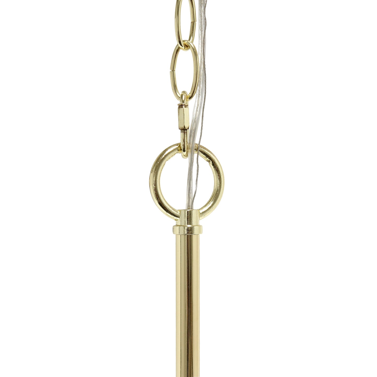 All The Rages Lalia Home 15" Gold 3-Light Classic Contemporary Clear Glass & Metal Pendant Light
