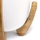 All The Rages Lalia Home 15" Organix Natural Wood Table Lamp With Frosted Glass Shade