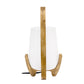 All The Rages Lalia Home 15" Organix Natural Wood Table Lamp With Frosted Glass Shade