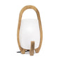 All The Rages Lalia Home 15" Organix Natural Wood Table Lamp With Frosted Glass Shade