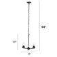 All The Rages Lalia Home 15" Restoration Bronze 3-Light Classic Contemporary Clear Glass & Metal Pendant Light