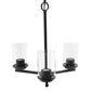 All The Rages Lalia Home 15" Restoration Bronze 3-Light Classic Contemporary Clear Glass & Metal Pendant Light