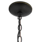All The Rages Lalia Home 15" Restoration Bronze 3-Light Classic Contemporary Clear Glass & Metal Pendant Light
