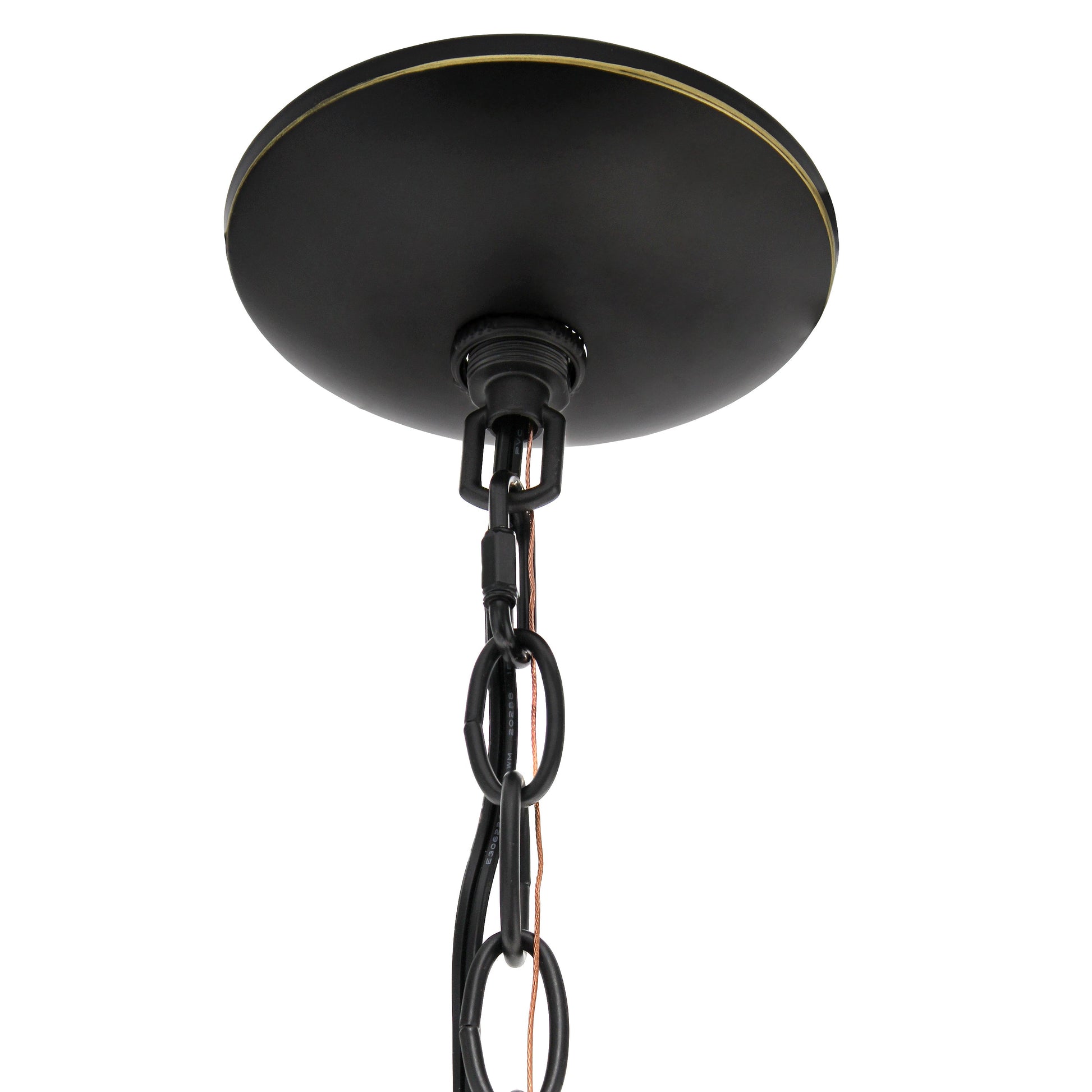 All The Rages Lalia Home 15" Restoration Bronze 3-Light Classic Contemporary Clear Glass & Metal Pendant Light