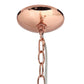 All The Rages Lalia Home 15" Rose Gold 3-Light Classic Contemporary Clear Glass & Metal Pendant Light