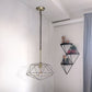 All The Rages Lalia Home 16" Antique Brass Modern Metal Wire Paragon Hanging Pendant Light
