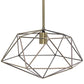 All The Rages Lalia Home 16" Antique Brass Modern Metal Wire Paragon Hanging Pendant Light