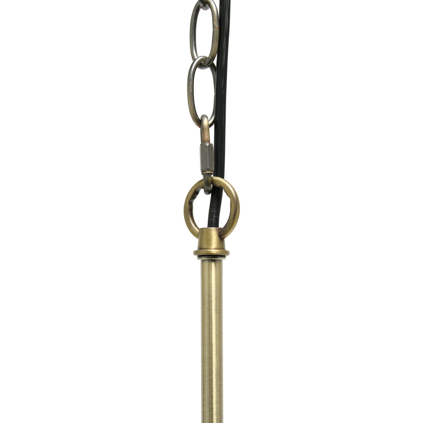 All The Rages Lalia Home 16" Antique Brass Modern Metal Wire Paragon Hanging Pendant Light