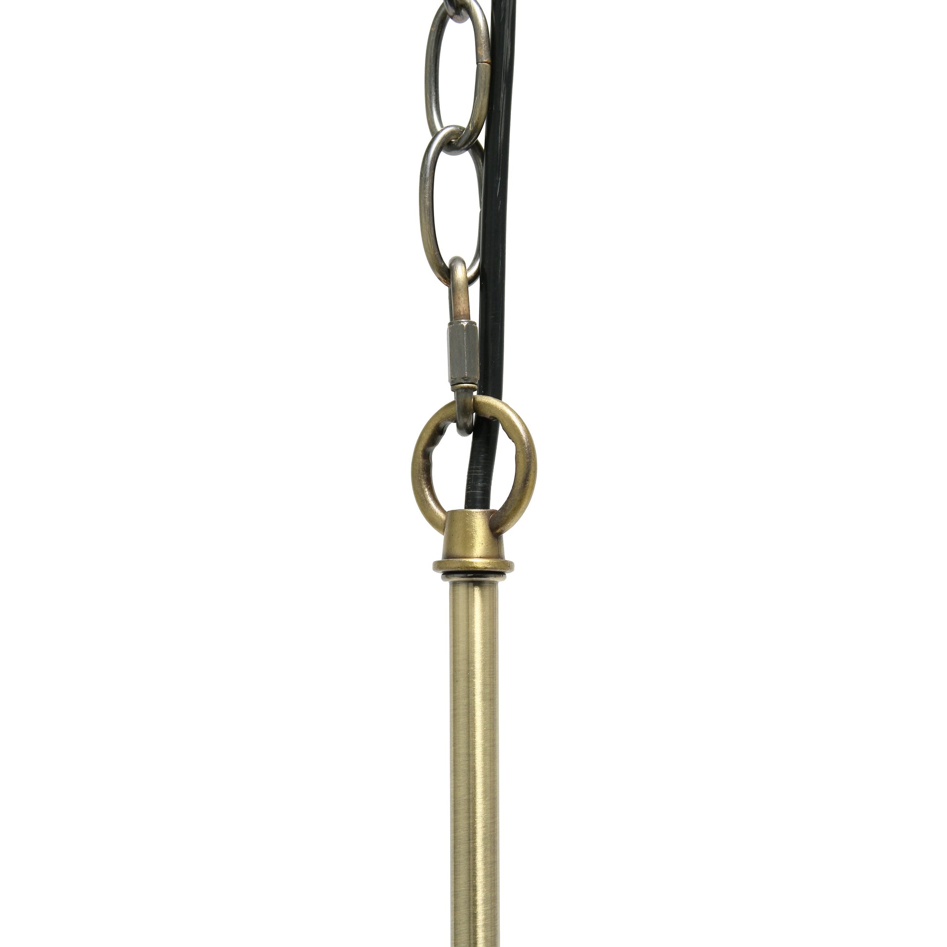 All The Rages Lalia Home 16" Antique Brass Modern Metal Wire Paragon Hanging Pendant Light