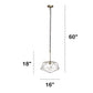 All The Rages Lalia Home 16" Antique Brass Modern Metal Wire Paragon Hanging Pendant Light