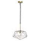 All The Rages Lalia Home 16" Antique Brass Modern Metal Wire Paragon Hanging Pendant Light