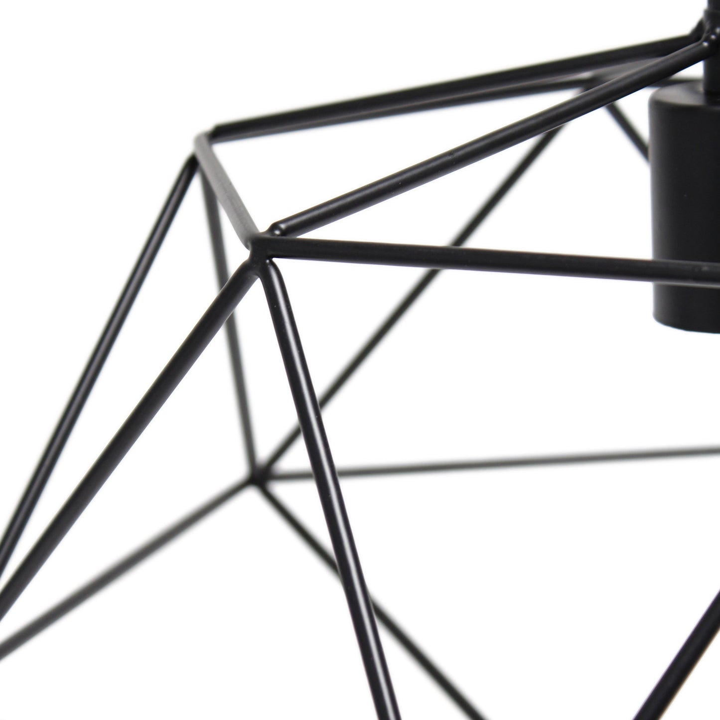 All The Rages Lalia Home 16" Black Modern Metal Wire Paragon Hanging Pendant Light