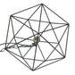 All The Rages Lalia Home 16" Black Modern Metal Wire Paragon Hanging Pendant Light