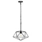 All The Rages Lalia Home 16" Black Modern Metal Wire Paragon Hanging Pendant Light