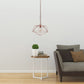 All The Rages Lalia Home 16" Rose Gold Modern Metal Wire Paragon Hanging Pendant Light