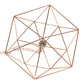 All The Rages Lalia Home 16" Rose Gold Modern Metal Wire Paragon Hanging Pendant Light