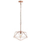 All The Rages Lalia Home 16" Rose Gold Modern Metal Wire Paragon Hanging Pendant Light