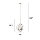 All The Rages Lalia Home 18" Brushed Nickel 3-Light Adjustable Industrial Globe Metal & Clear Glass Pendant Light