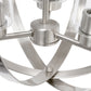 All The Rages Lalia Home 18" Brushed Nickel 3-Light Adjustable Industrial Globe Metal & Clear Glass Pendant Light
