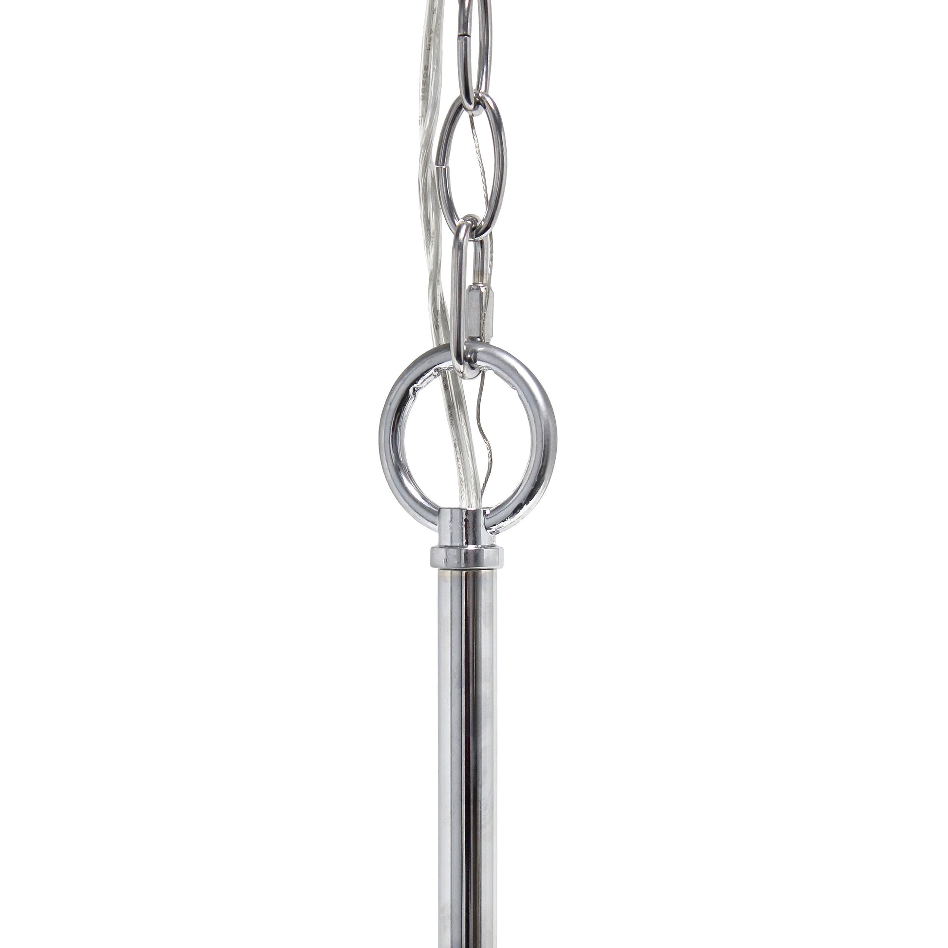 All The Rages Lalia Home 18" Chrome 3-Light Adjustable Industrial Globe Metal & Clear Glass Pendant Light