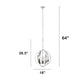 All The Rages Lalia Home 18" Chrome 3-Light Adjustable Industrial Globe Metal & Clear Glass Pendant Light