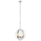 All The Rages Lalia Home 18" Chrome 3-Light Adjustable Industrial Globe Metal & Clear Glass Pendant Light
