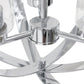 All The Rages Lalia Home 18" Chrome 3-Light Adjustable Industrial Globe Metal & Clear Glass Pendant Light