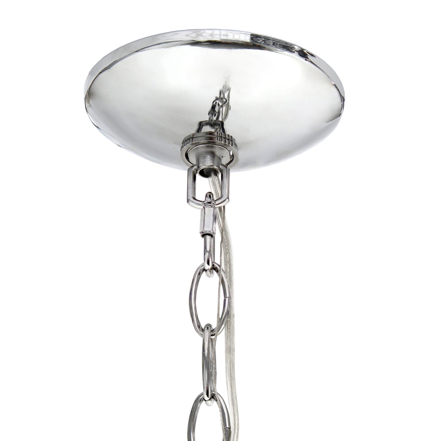 All The Rages Lalia Home 18" Chrome 3-Light Adjustable Industrial Globe Metal & Clear Glass Pendant Light