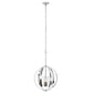 All The Rages Lalia Home 18" Chrome 3-Light Adjustable Industrial Globe Metal & Clear Glass Pendant Light