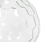 All The Rages Lalia Home 18" Clear Engraved Honeycomb Glass Table Lamp With White Fabric Shade