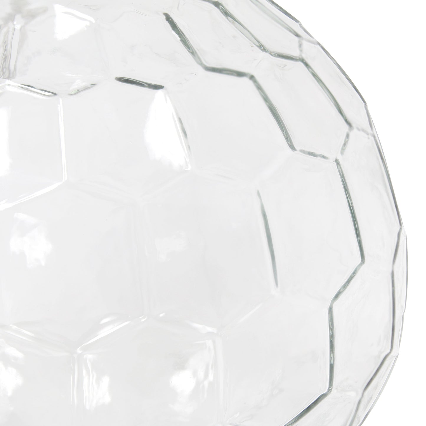 All The Rages Lalia Home 18" Clear Engraved Honeycomb Glass Table Lamp With White Fabric Shade
