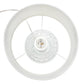 All The Rages Lalia Home 18" Clear Engraved Honeycomb Glass Table Lamp With White Fabric Shade