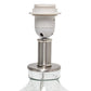 All The Rages Lalia Home 18" Clear Engraved Honeycomb Glass Table Lamp With White Fabric Shade