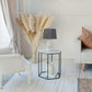 All The Rages Lalia Home 18" Clear Fluted Glass Table Lamp With Gray Fabric Shade