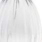 All The Rages Lalia Home 18" Clear Fluted Glass Table Lamp With Gray Fabric Shade