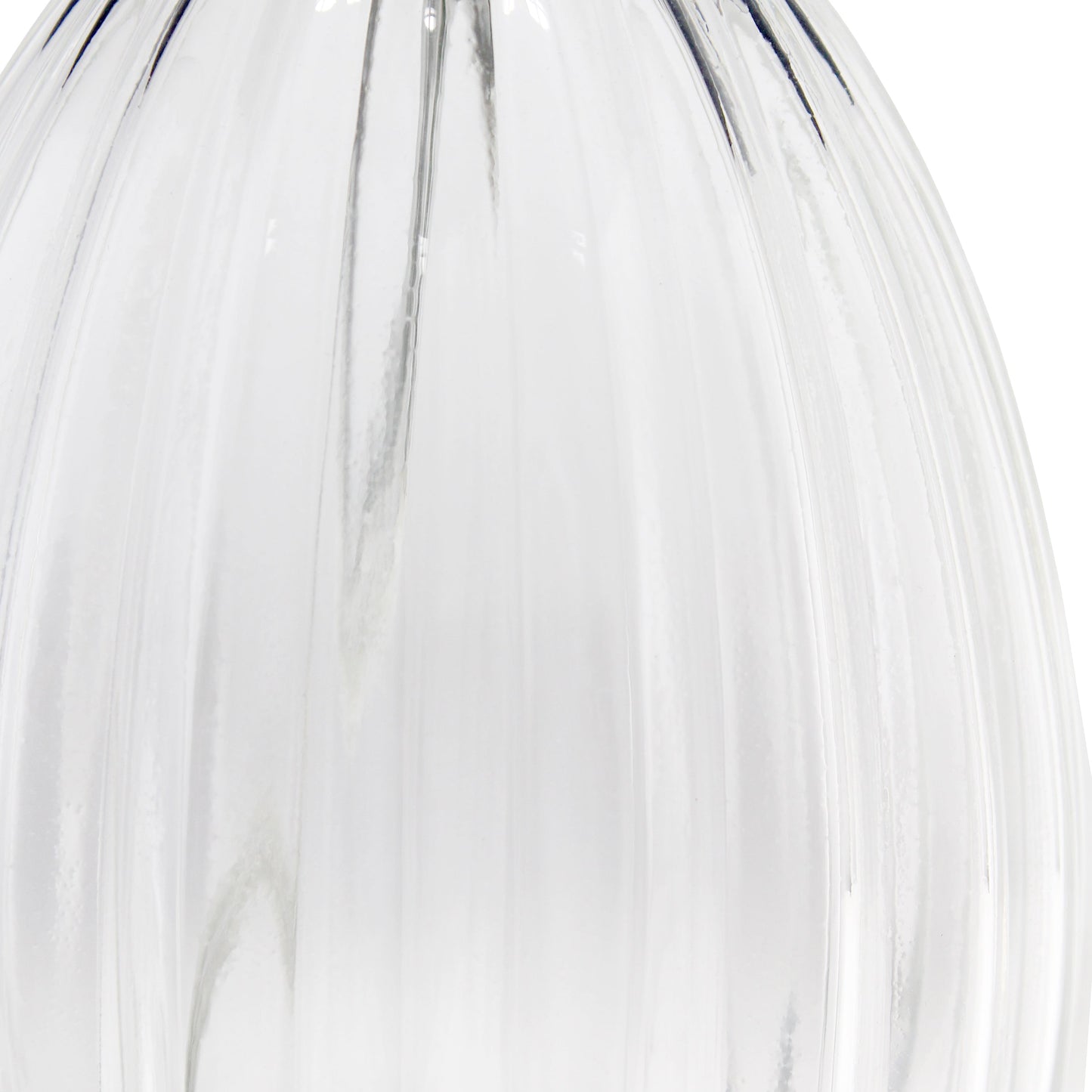 All The Rages Lalia Home 18" Clear Fluted Glass Table Lamp With Gray Fabric Shade