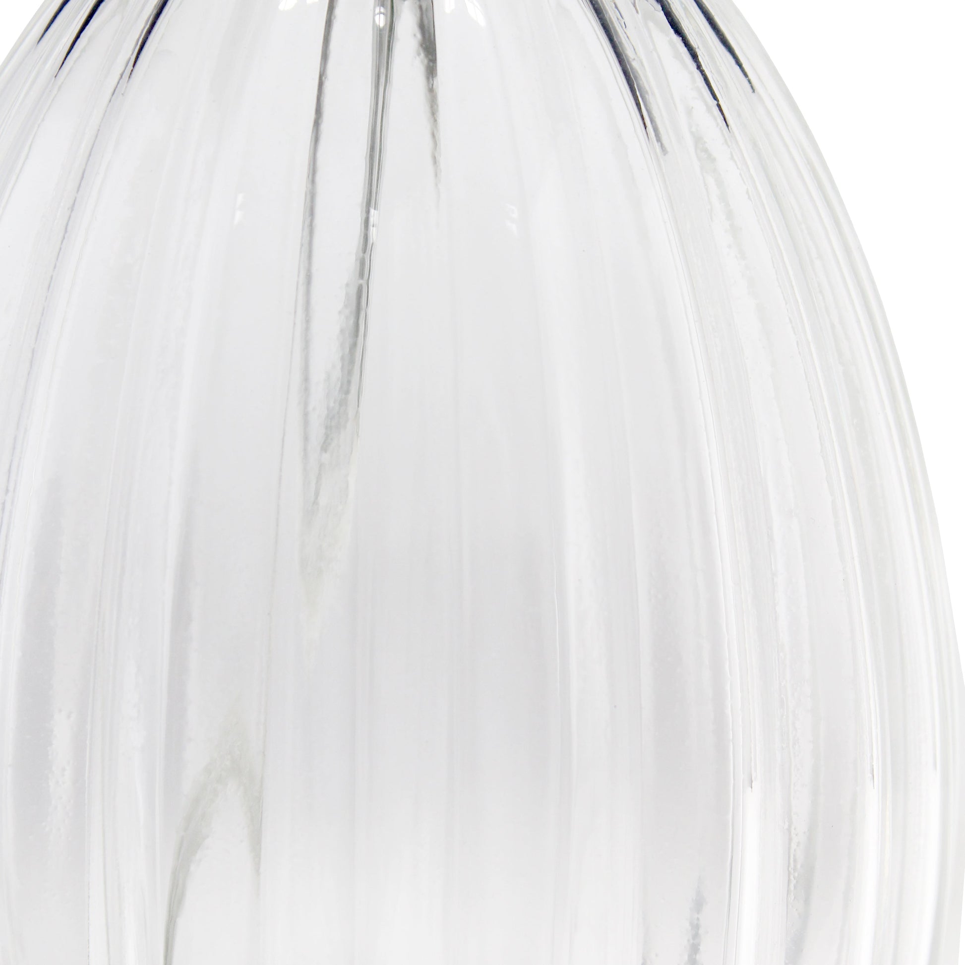 All The Rages Lalia Home 18" Clear Fluted Glass Table Lamp With Gray Fabric Shade