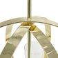 All The Rages Lalia Home 18" Gold 3-Light Adjustable Industrial Globe Metal & Clear Glass Pendant Light