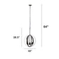 All The Rages Lalia Home 18" Restoration Bronze 3-Light Adjustable Industrial Globe Metal & Clear Glass Pendant Light