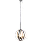 All The Rages Lalia Home 18" Restoration Bronze 3-Light Adjustable Industrial Globe Metal & Clear Glass Pendant Light