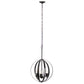 All The Rages Lalia Home 18" Restoration Bronze 3-Light Adjustable Industrial Globe Metal & Clear Glass Pendant Light
