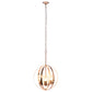 All The Rages Lalia Home 18" Rose Gold 3-Light Adjustable Industrial Globe Metal & Clear Glass Pendant Light