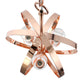 All The Rages Lalia Home 18" Rose Gold 3-Light Adjustable Industrial Globe Metal & Clear Glass Pendant Light