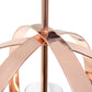 All The Rages Lalia Home 18" Rose Gold 3-Light Adjustable Industrial Globe Metal & Clear Glass Pendant Light