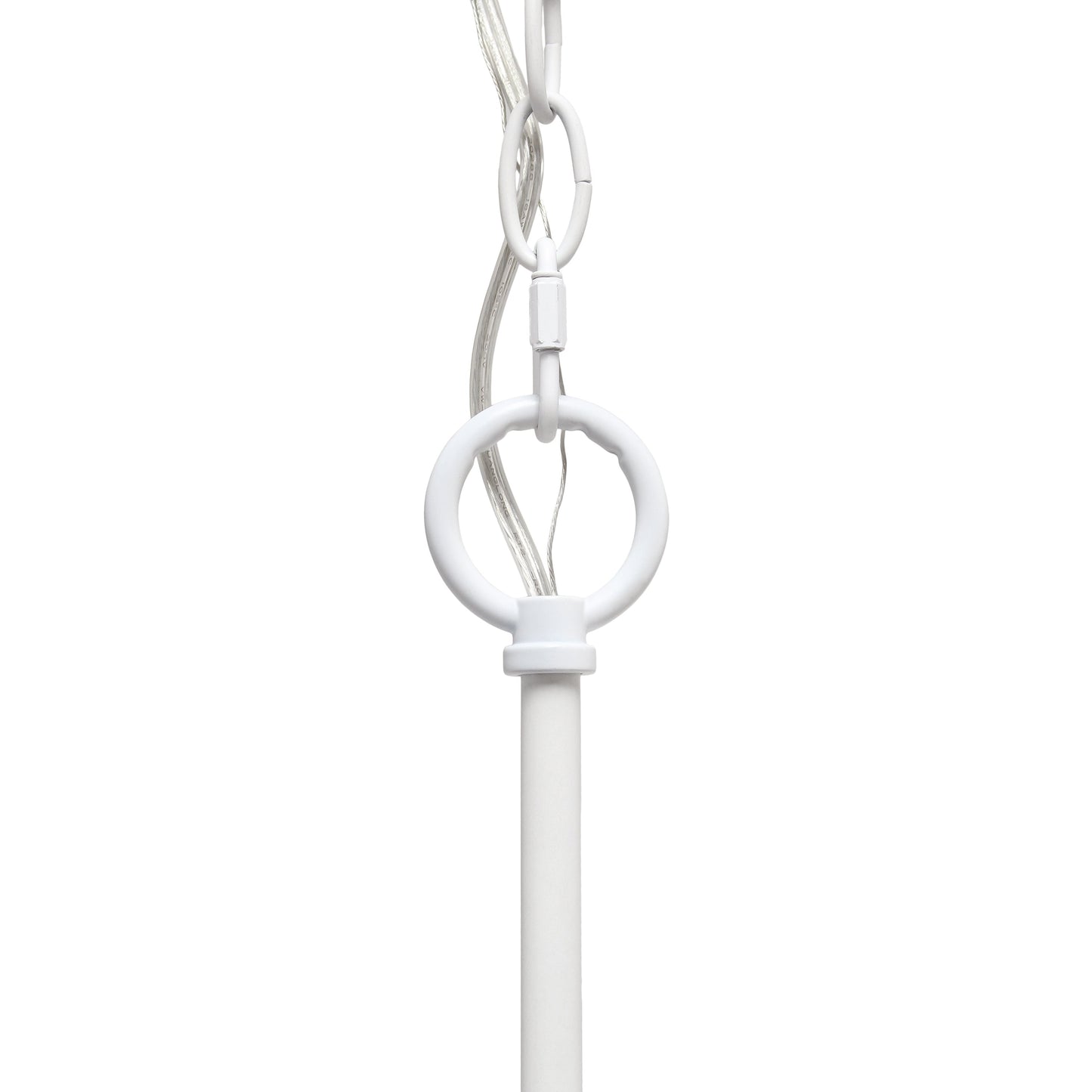 All The Rages Lalia Home 18" White 3-Light Adjustable Industrial Globe Metal & Clear Glass Pendant Light