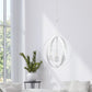 All The Rages Lalia Home 18" White 3-Light Adjustable Industrial Globe Metal & Clear Glass Pendant Light