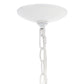 All The Rages Lalia Home 18" White 3-Light Adjustable Industrial Globe Metal & Clear Glass Pendant Light